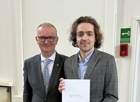 Mateusz Michalski otrzymał stypendium Ministra Nauki i Szkolnictwa Wyższego za osiągnięcia naukowe w dyscyplinie polonistyka.