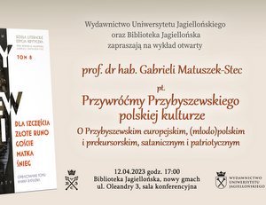 Wykład prof. dr hab. Gabrieli Matuszek-Stec